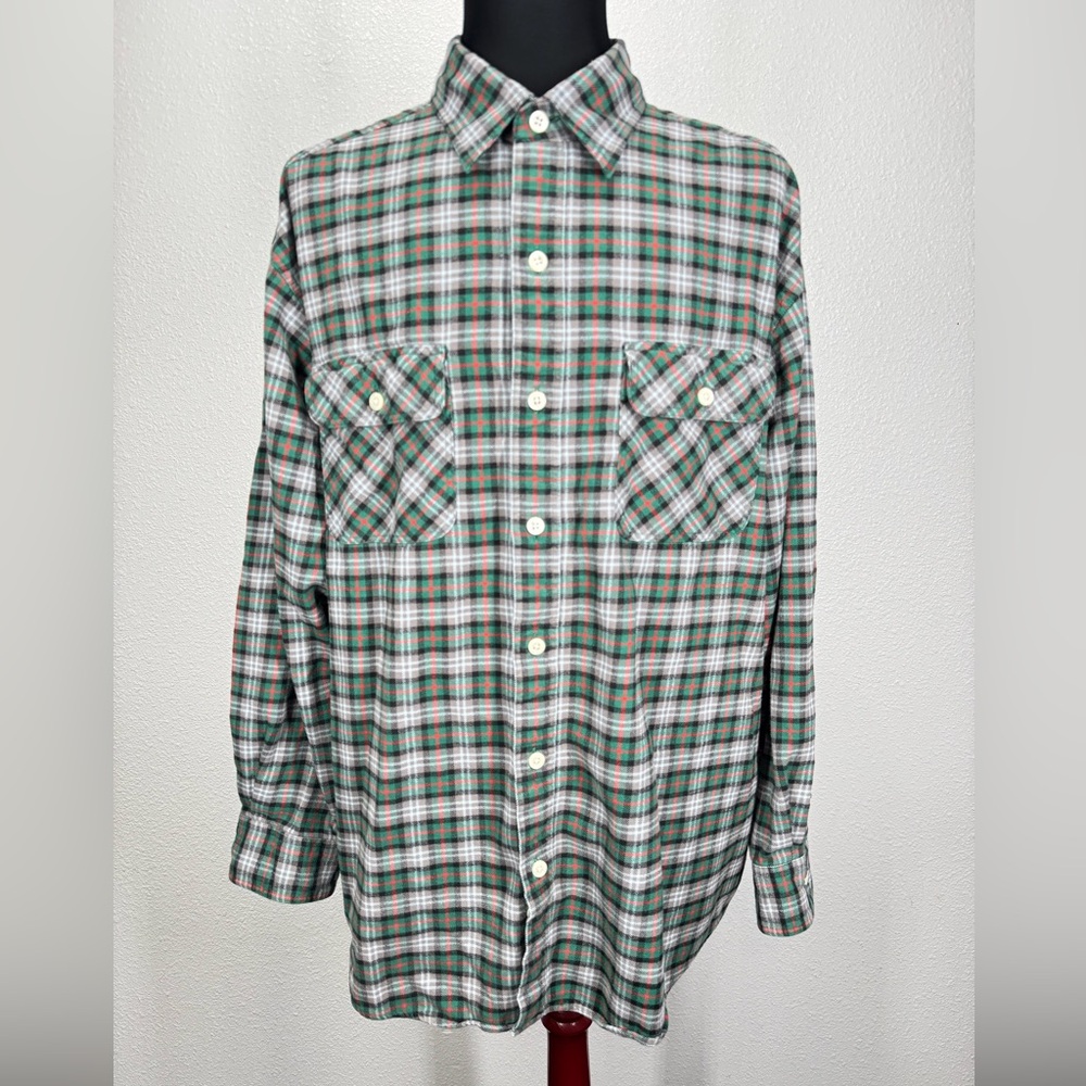 The Orvis Company Flannel Plaid Long Sleeve Button Down Shirt XL EUC